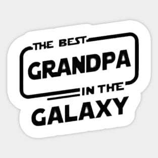 the best grandpa in the galaxy black Sticker